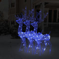 VidaXL Kerstversieringen rendier 3 st 120 cm acryl blauw