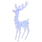 VidaXL Kerstdecoratie rendier XXL 2 st 250 LED's blauw 180 cm acryl