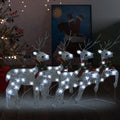 VidaXL Kerstrendieren 4 st 80 LED's zilverkleurig