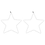 Vidaxl kerstfiguren sterren met 48 led's 2 st 56 cm warmwit