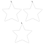 Vidaxl kerstfiguren sterren met 48 led's 3 st 56 cm warmwit