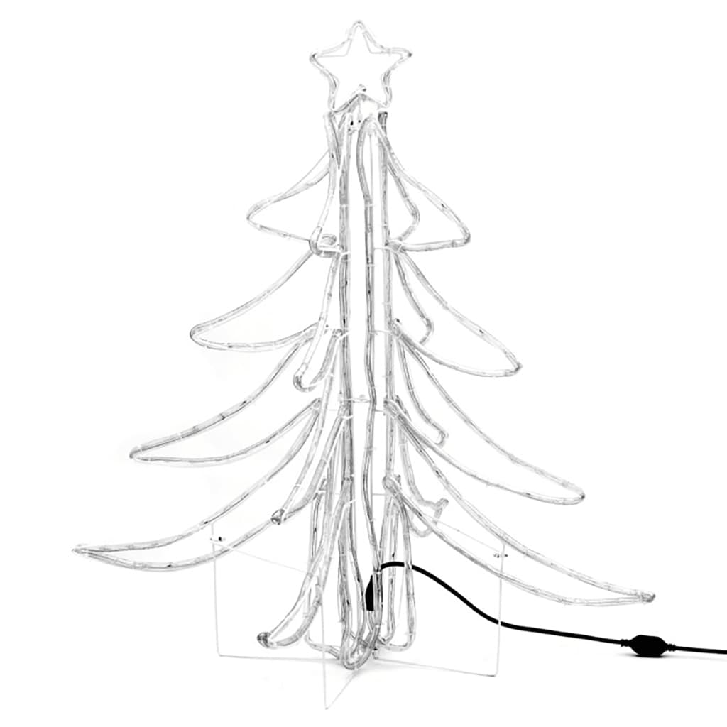 VidaXL Kerstfiguur boom 2 st inklapbaar met LED's 87x87x93 cm warmwit