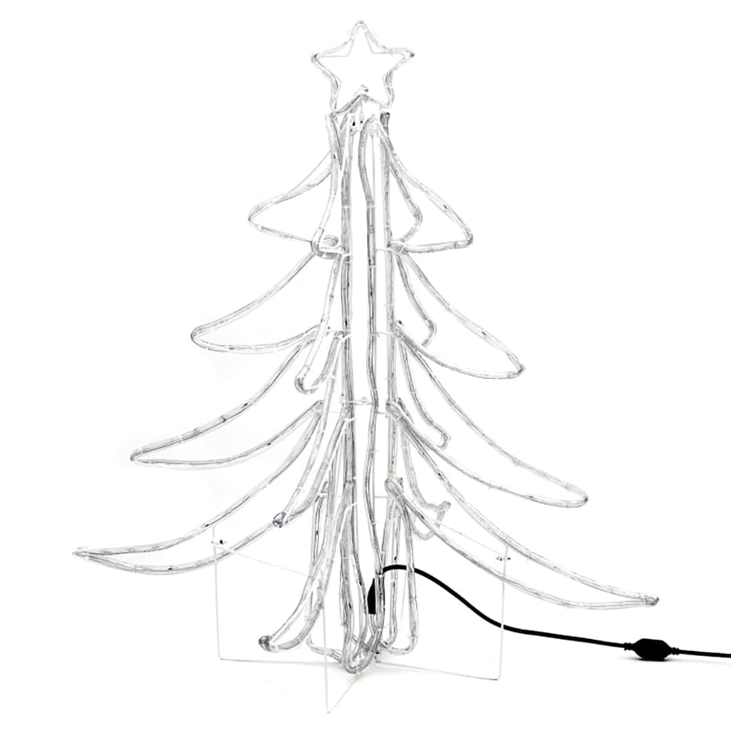 VidaXL Kerstfiguur boom 3 st inklapbaar met LED's 87x87x93 cm warmwit