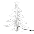 VidaXL Kerstfiguur boom 3 st inklapbaar met LED's 87x87x93 cm warmwit