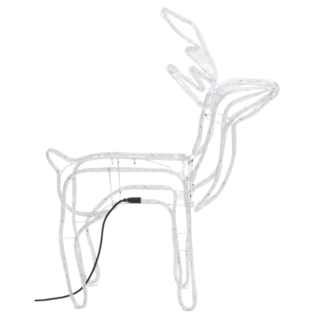 VidaXL Kerstfiguur rendier 2 st 76x42x87 cm warmwit