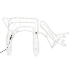 VidaXL Kerstfiguur rendier 2 st 73x31x45 cm warmwit