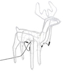 VidaXL Kerstfiguur rendier met bewegende kop 2 st warmwit