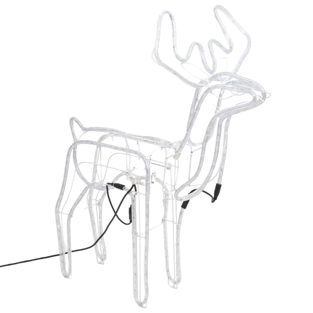 VidaXL Kerstfiguur rendier met bewegende kop 3 st warmwit
