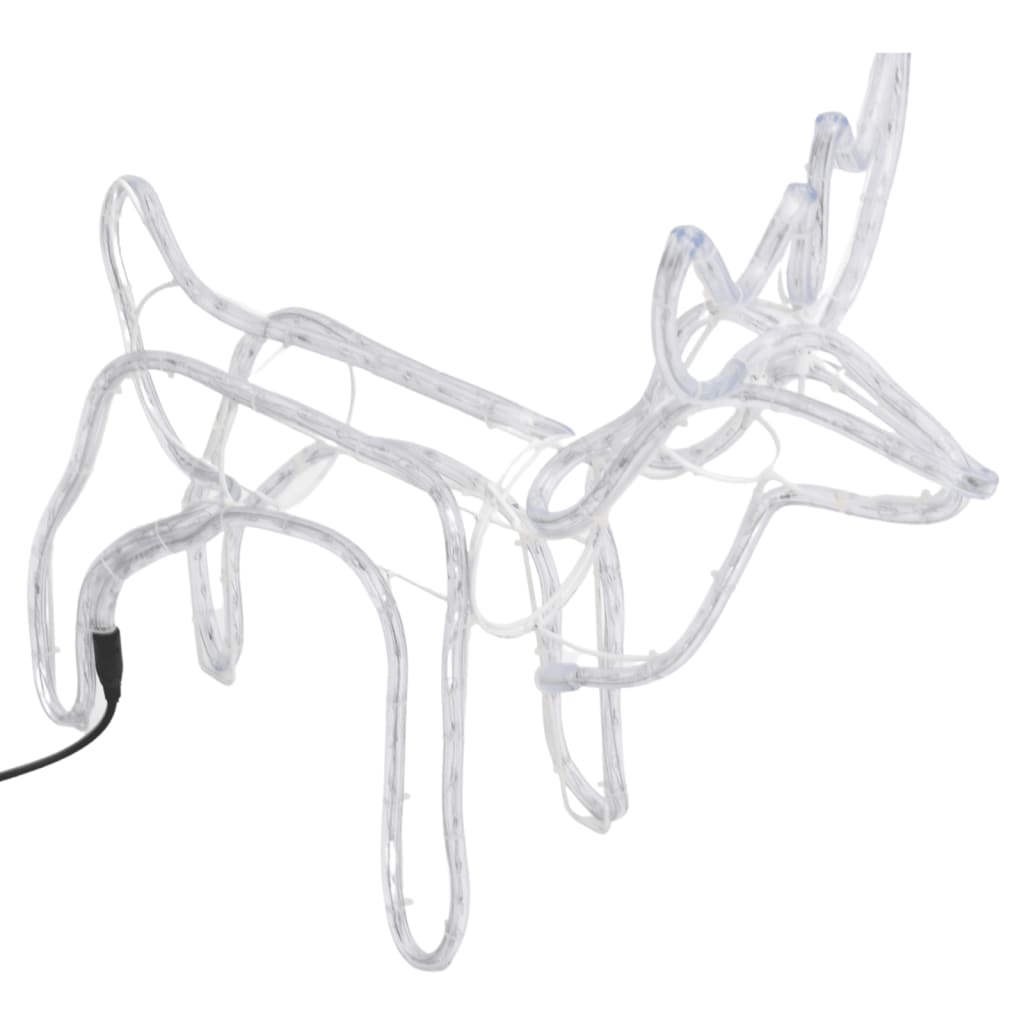 VidaXL Kerstfiguur rendier 3 st 60x30x60 cm koudwit