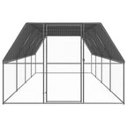 VidaXL Buitenhok voor kippen 3x8x2 m gegalvaniseerd staal