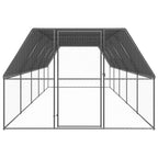 VidaXL Buitenhok voor kippen 3x10x2 m gegalvaniseerd staal