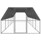 VidaXL Buitenhok voor kippen 3x12x2 m gegalvaniseerd staal