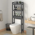 Vidaxl toiletrek 63x26x171 cm massief grenenhout grijs