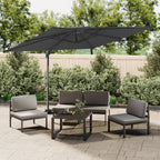 Vidaxl zweefparasol met dubbel dak 400x300 cm antracietkleurig