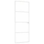 Vidaxl binnendeur 76x201,5 cm gehard glas en aluminium smal wit