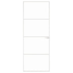 Vidaxl binnendeur 76x201,5 cm gehard glas en aluminium smal wit