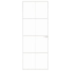 Vidaxl binnendeur 76x201,5 cm gehard glas en aluminium smal wit