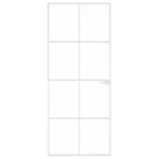Vidaxl binnendeur 83x201,5 cm gehard glas en aluminium smal wit
