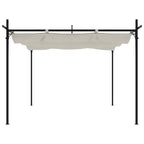 Vidaxl pergola met uitschuifbaar dak 295x292x230 crèmekleurig