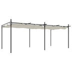 VidaXL Pergola met uitschuifbaar dak 589x292x230 crèmekleurig