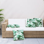 Vidaxl bankkussens 4 st bladpatroon 40x40 cm stof