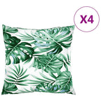 Vidaxl bankkussens 4 st bladpatroon 50x50 cm stof