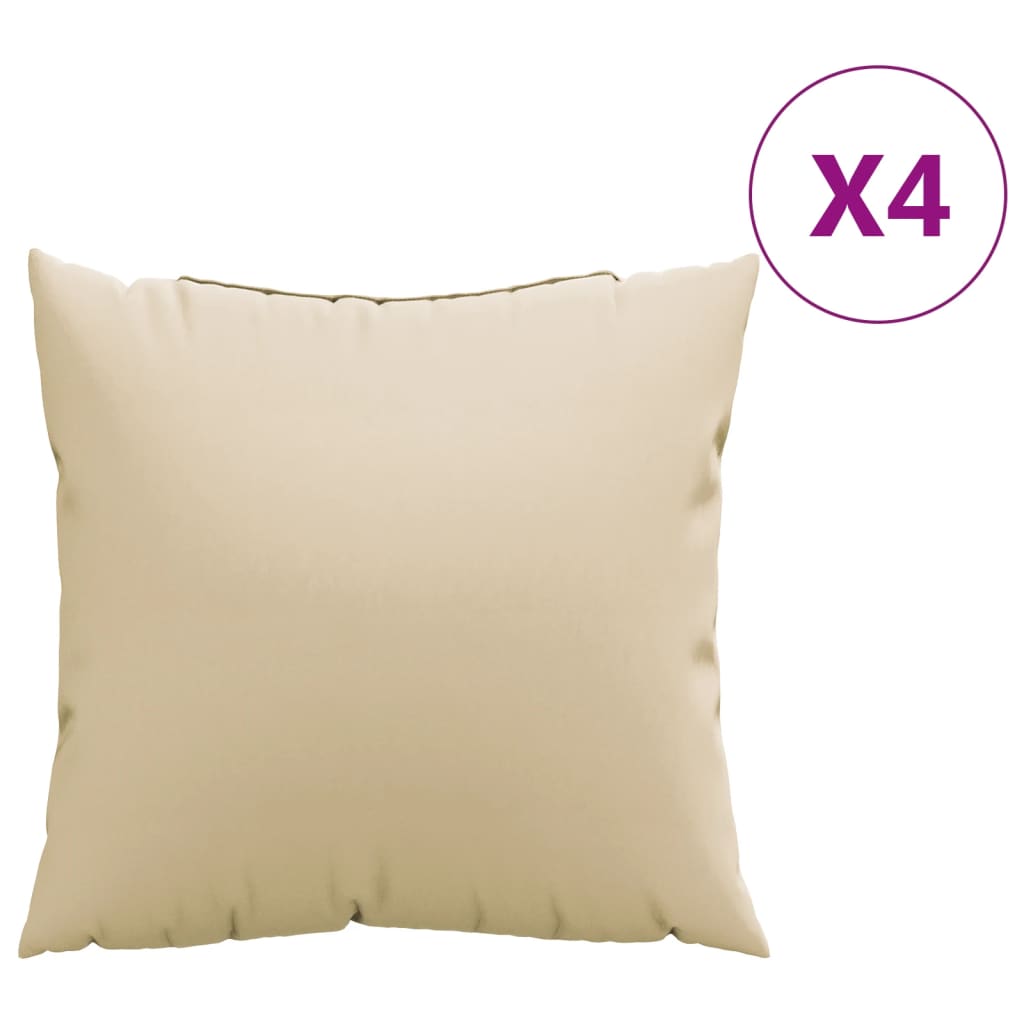 Vidaxl bankkussens 4 st 60x60 cm stof beige