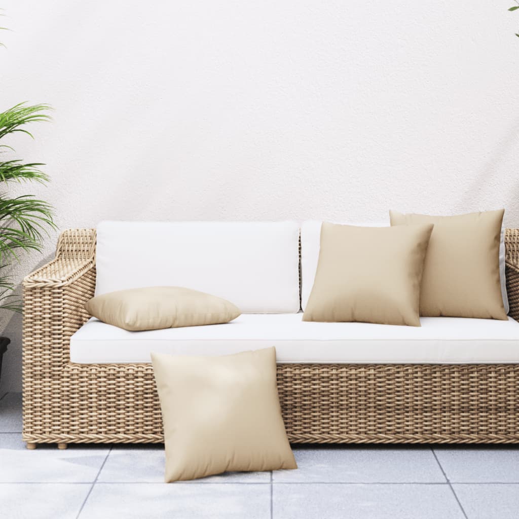 Vidaxl bankkussens 4 st 60x60 cm stof beige