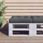 Vidaxl palletkussen 50x50x12 cm stof antracietkleurig