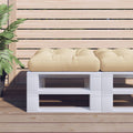 Vidaxl palletkussen 50x50x12 cm stof beige
