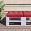 Vidaxl palletkussen 50x50x12 cm stof wijnrood