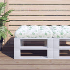 Vidaxl palletkussen bladpatroon 50x50x12 cm stof
