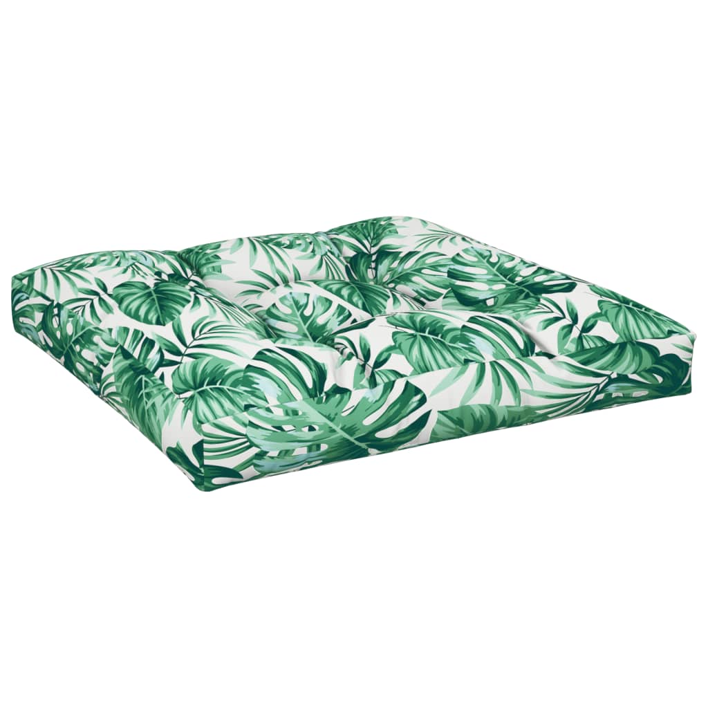 Vidaxl palletkussen bladpatroon 70x70x12 cm