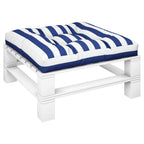 VidaXL Palletkussen gestreept 80x80x12 cm stof blauw en wit