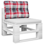 Vidaxl palletkussen 60x40x12 cm stof ruitpatroon rood