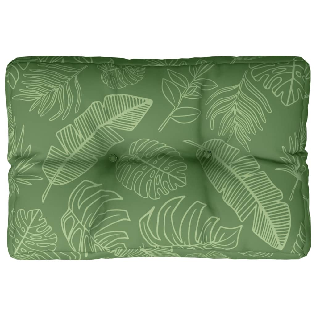 VidaXL Palletkussen 60x40x12 cm stof bladpatroon