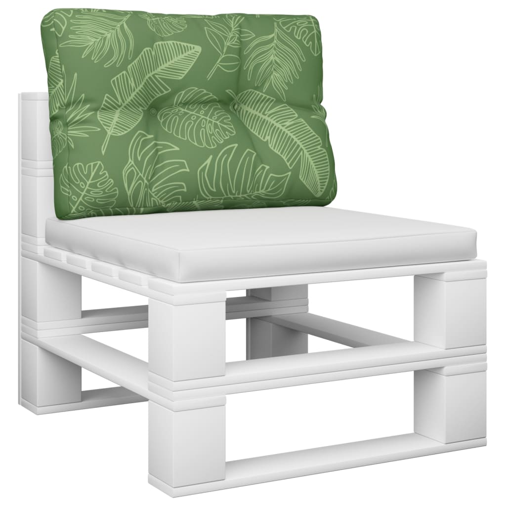 VidaXL Palletkussen 60x40x12 cm stof bladpatroon