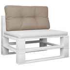 Vidaxl palletkussen 70x40x12 cm stof taupe