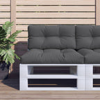 Vidaxl palletkussen 80x40x12 cm stof antracietkleurig