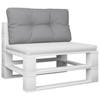 Vidaxl palletkussen 80x40x12 cm stof grijs
