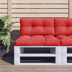 Vidaxl palletkussen 80x40x12 cm stof rood