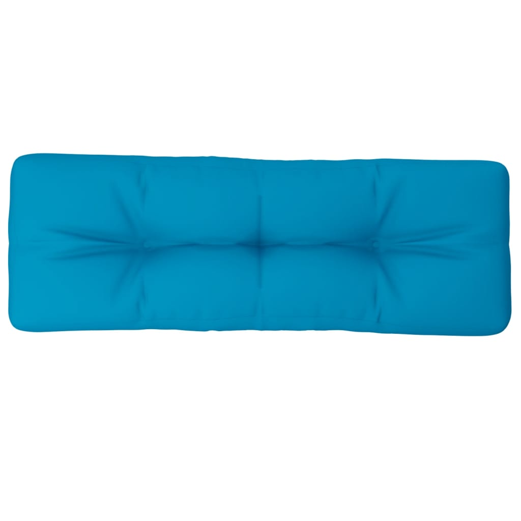 Vidaxl palletkussen 120x40x12 cm stof lichtblauw