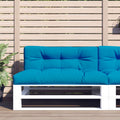 Vidaxl palletkussen 120x40x12 cm stof lichtblauw