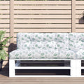 Vidaxl palletkussen 120x40x12 cm stof bladpatroon