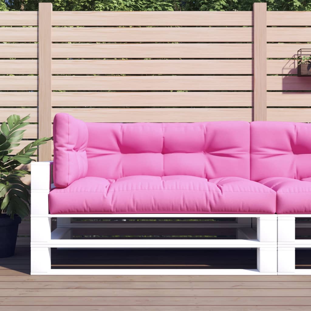 VidaXL Palletkussens 3 st stof  roze