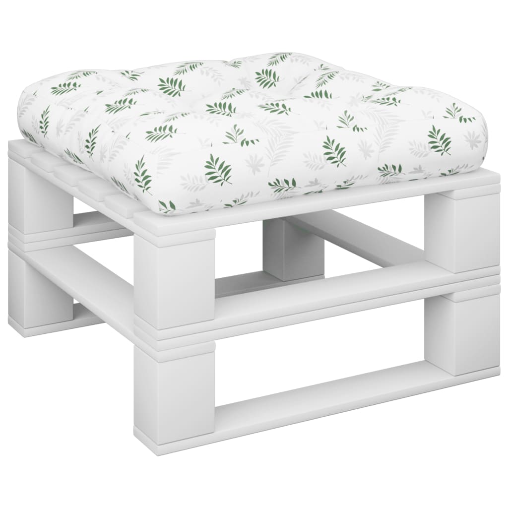 Vidaxl palletkussen 60x61,5x10 cm bladpatroon oxford stof