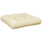 Vidaxl palletkussen 58x58x10 cm stof crèmekleurig