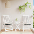 Vidaxl tuinstoelkussens 2 st ruitpatroon 40x40x3 cm stof zwart