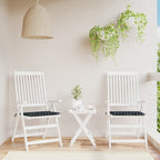 Vidaxl tuinstoelkussens 2 st ruitpatroon 40x40x3 cm stof zwart