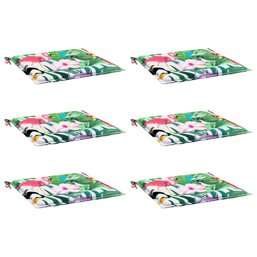 Vidaxl tuinstoelkussens 6 st 40x40x4 cm stof meerkleurig